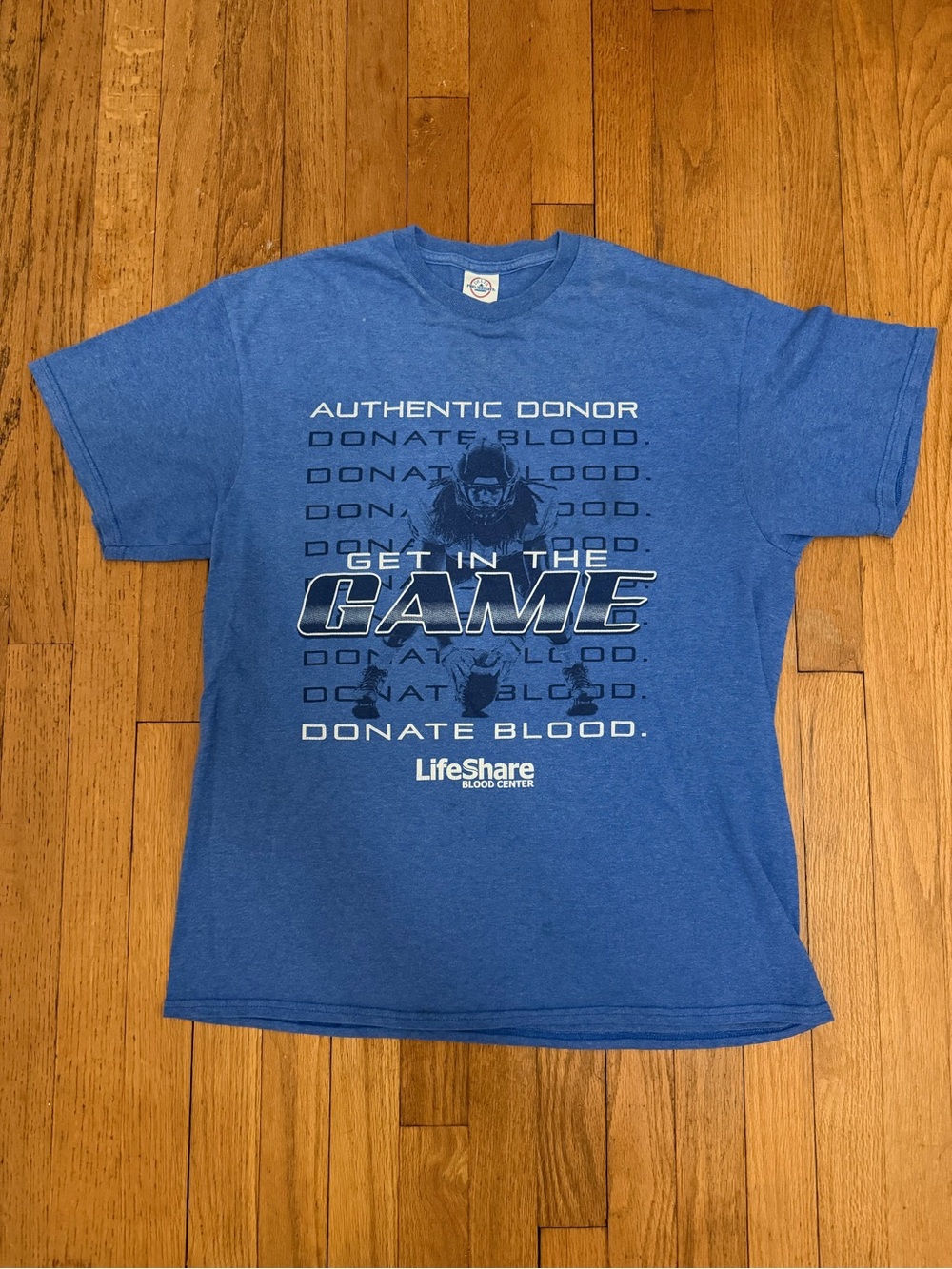 Delta Pro Weight LifeShare Blood Center Graphic T-Shirt Size L